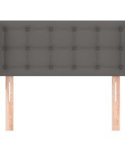 Testiera Ad Orecchio Grigio 103x16x78/88 Cm In Similpelle