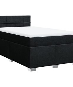 Giroletto A Molle Con Materasso Nero 120x200 Cm In Tessuto