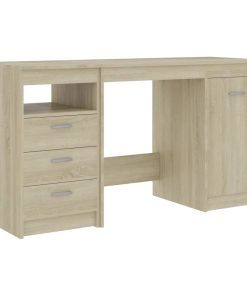 Scrivania Rovere Sonoma 140x50x76 Cm In Truciolato