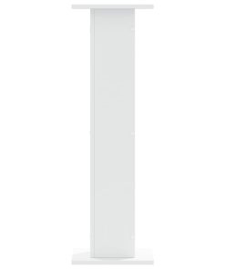 Supporti Altoparlanti 2 Pz Bianchi 30x30x95cm Legno Multistrato