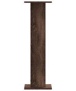 Supporti Altoparlanti 2 Pz Marrone 30x30x95cm Legno Multistrato