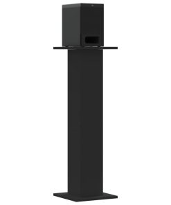 Supporti Altoparlanti 2 Pz Neri 30x30x95cm In Legno Multistrato