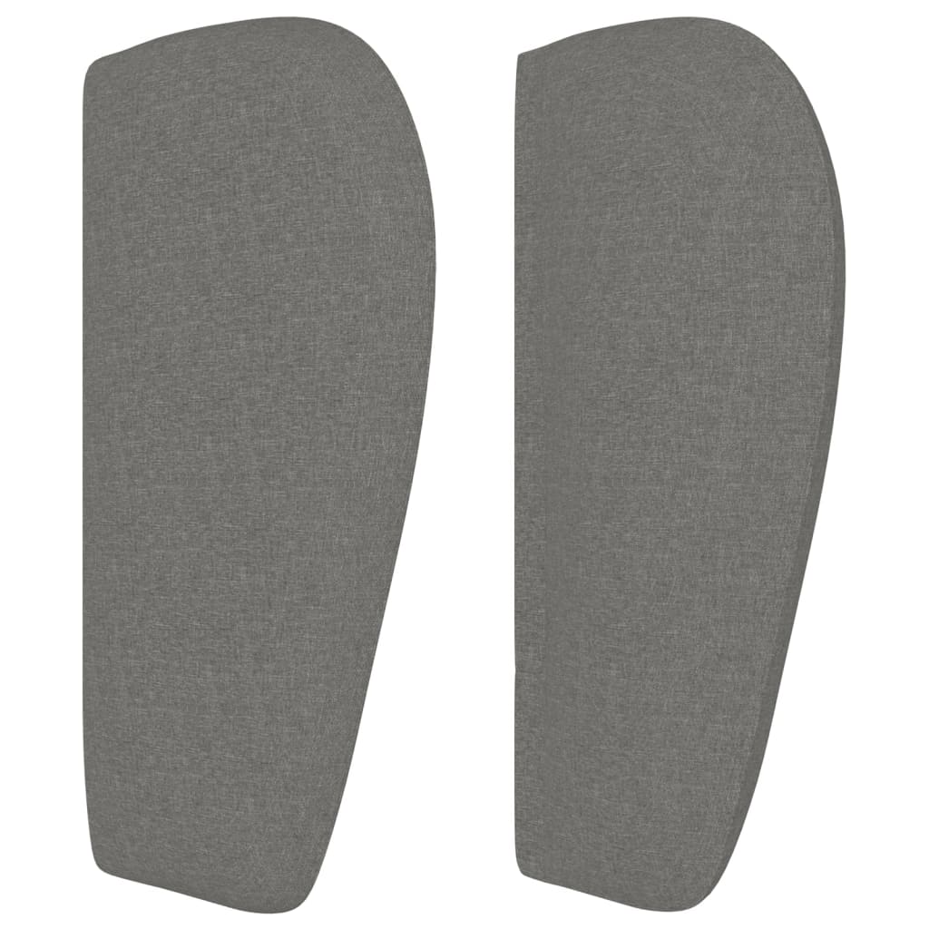 Testiera Ad Orecchio Grigio Scuro 203x23x78/88 Cm In Tessuto
