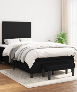 Giroletto A Molle Con Materasso Nero 120x200 Cm In Tessuto