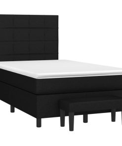 Giroletto A Molle Con Materasso Nero 120x200 Cm In Tessuto