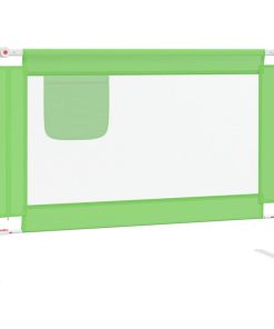 Sponda Letto Di Sicurezza Per Bambini Verde 90x25 Cm In Tessuto