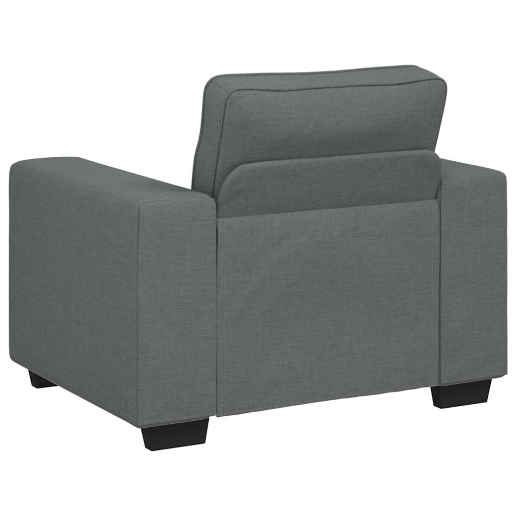 Set Di Divani 2 Pz Con Cuscini Grigio Scuro In Tessuto - Image 6