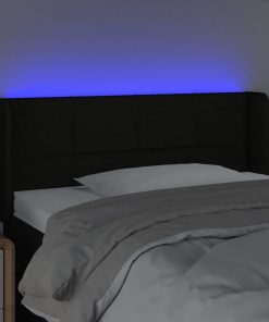 Testiera A Led Nera 103x16x78/88 Cm In Tessuto