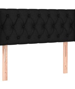 Testiera A Led Nera 103x16x78/88 Cm In Tessuto