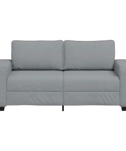 Divano A 2 Posti Grigio Chiaro 140 Cm In Tessuto