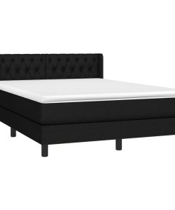 Giroletto A Molle Con Materasso Nero 140x190 Cm In Tessuto