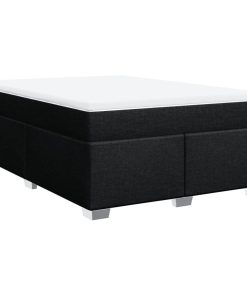 Giroletto A Molle Con Materasso Nero 140x190 Cm In Tessuto