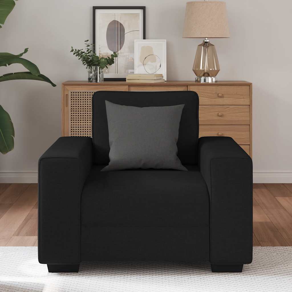 Poltrona Nera 60 Cm In Tessuto - Image 2