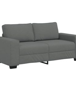 Divano A 2 Posti Grigio Scuro 140 Cm In Tessuto