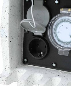 Presa Elettrica Da Giardino In Pietra Falsa Con Timer