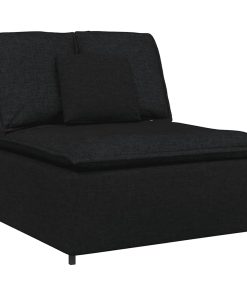 Divano Modulare Con Cuscini In Tessuto Nero