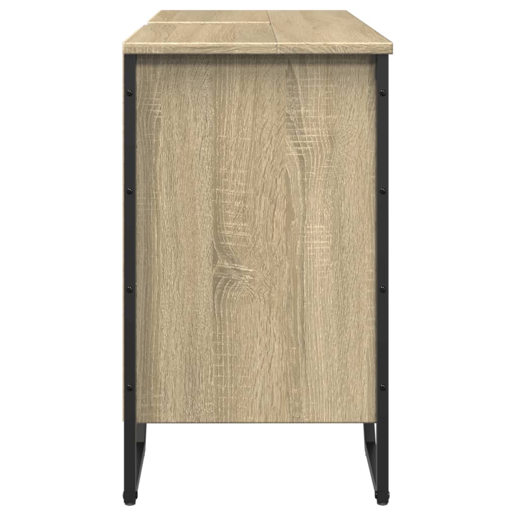 Mobile Lavabo Bagno Rovere Sonoma 91x35x60 Cm In Truciolato