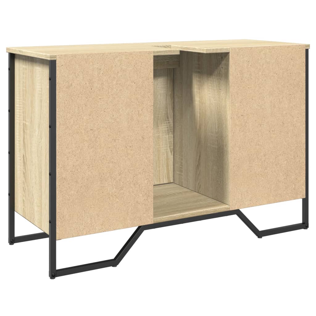 Mobile Lavabo Bagno Rovere Sonoma 91x35x60 Cm In Truciolato - Image 3
