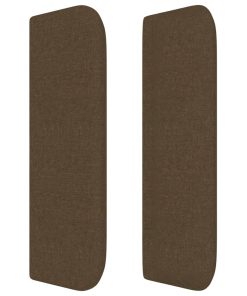 Testiera Ad Orecchio Marrone Scuro 103x16x78/88 Cm In Tessuto