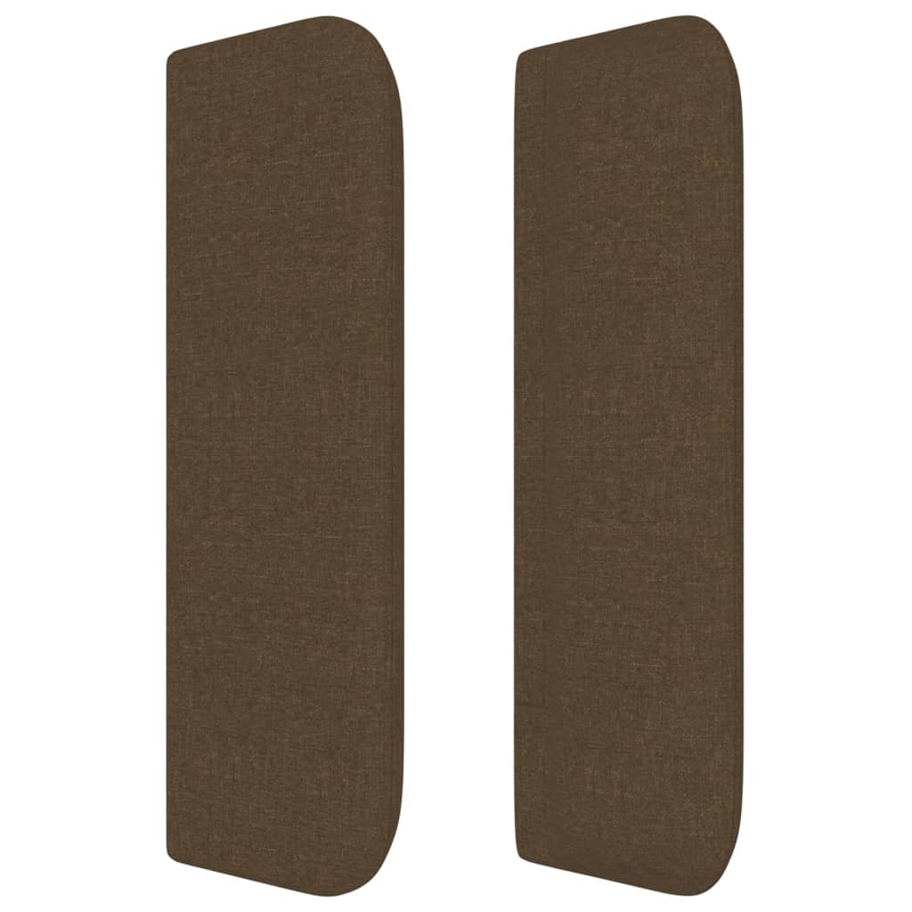 Testiera Ad Orecchio Marrone Scuro 203x16x78/88 Cm In Tessuto
