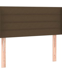 Testiera Ad Orecchio Marrone Scuro 103x16x78/88 Cm In Tessuto