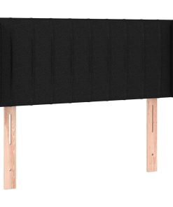 Testiera Ad Orecchio Nera 93x16x78/88 Cm In Tessuto