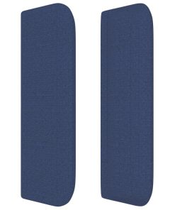 Testiera Ad Orecchio Blu 147x16x78/88cm In Tessuto