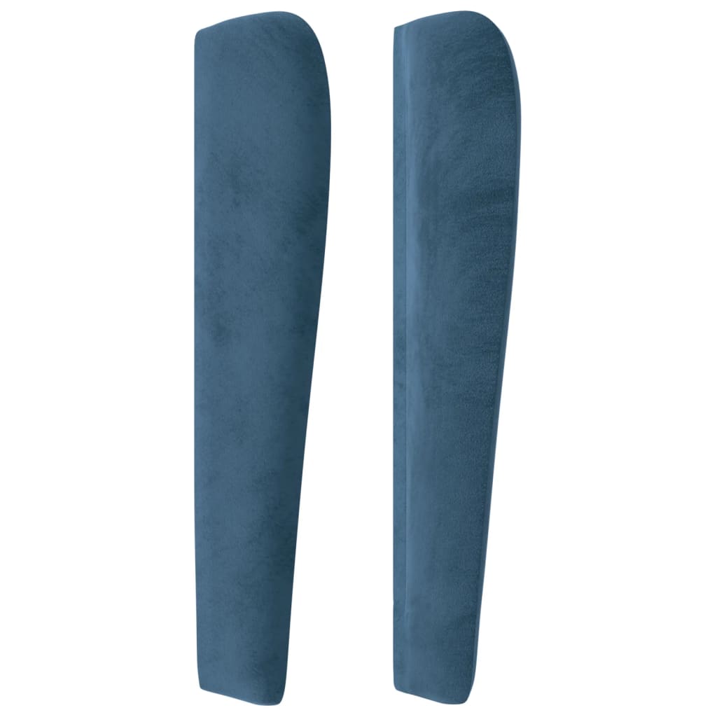 Testiera Ad Orecchio Blu Scuro 93x23x118/128 Cm In Velluto