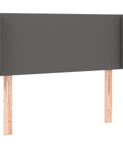 Testiera Ad Orecchio Grigio 93x16x78/88 Cm In Similpelle