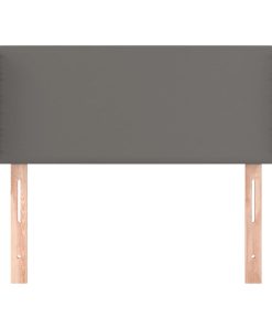 Testiera Ad Orecchio Grigio 103x16x78/88 Cm In Similpelle