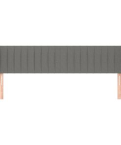 Testiera Ad Orecchio Grigio Scuro 203x23x78/88 Cm In Tessuto