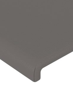 Testiera Ad Orecchio Grigio 83x16x78/88 Cm In Similpelle