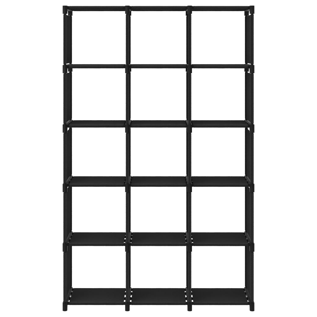 Mobile Per 15 Scatole A Cubo Nero 103x30x175,5 Cm In Tessuto - Image 6