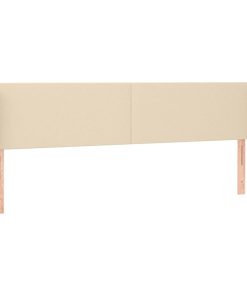 Testiera Ad Orecchio Crema 183x16x78/88 Cm In Tessuto