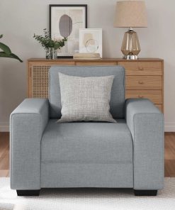 Poltrona Grigio Chiaro 60 Cm In Tessuto