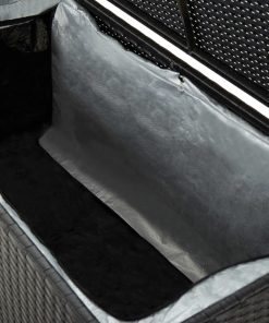 Baule Da Giardino In Polyrattan 100x50x50 Cm Nero