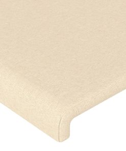 Testiera Ad Orecchio Crema 83x16x78/88 Cm In Tessuto