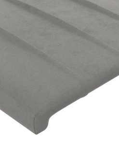 Testiera Ad Orecchio Grigio Chiaro 147x23x118/128 Cm In Velluto