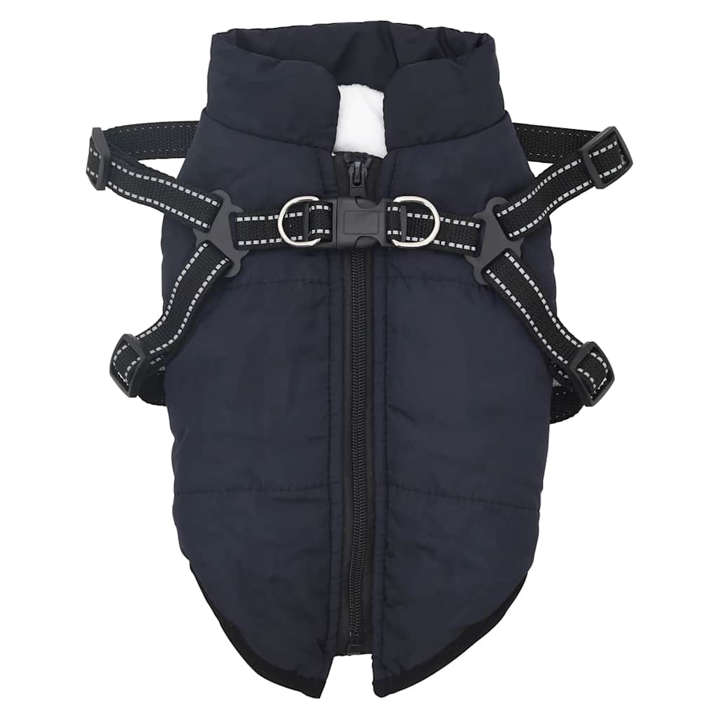 Cappotto Cani Imbracatura Impermeabile Riflettente Blu Navy L24 - Image 4