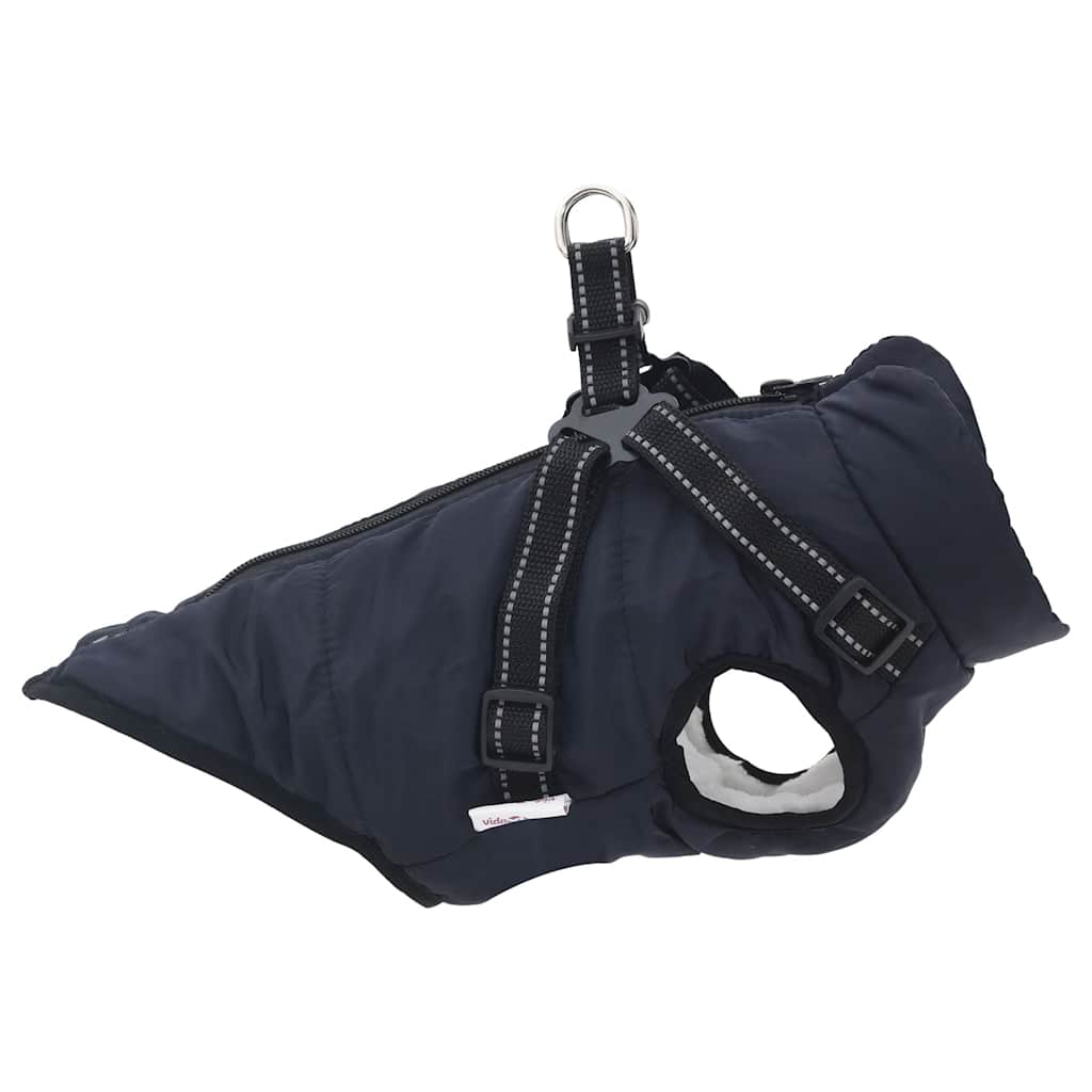 Cappotto Cani Imbracatura Impermeabile Riflettente Blu Navy L24 - Image 2