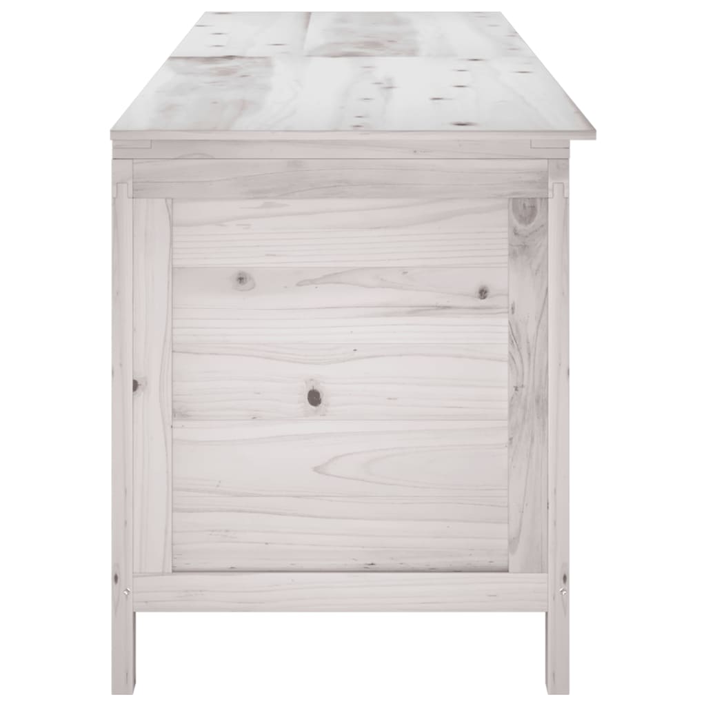 Contenitore Da Giardino Bianco 198,5x50x56,5 Cm Massello Abete