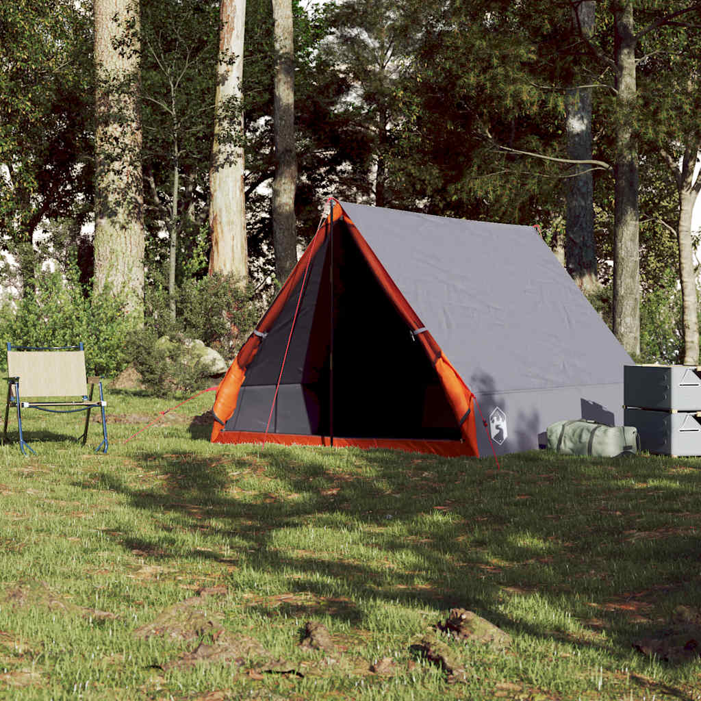 Tenda Da Campeggio Telaio A Per 2 Persone Grigia Impermeabile