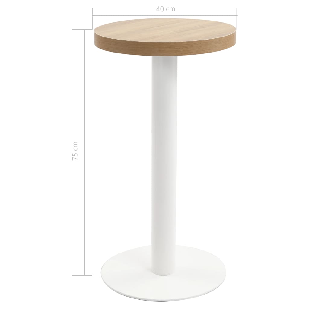 Tavolo Da Bistrot Marrone Chiaro 40 Cm In Mdf