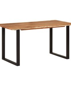 Tavolo Da Pranzo 154x80x76 Cm In Legno Massello Di Acacia