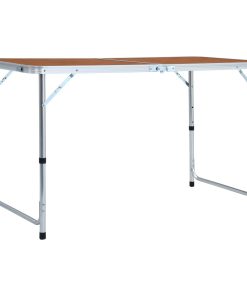 Tavolo Da Campeggio Pieghevole In Alluminio 120x60 cm