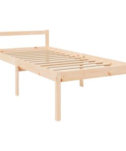 Letto Per Anziani 100x200 Cm In Legno Massello Di Pino
