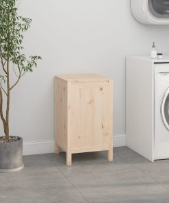 Contenitore Per Bucato 44x44x76 Cm Legno Massello Pino