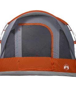 Tenda Da Campeggio A Tunnel Per 3 Persone Grigio E Arancione