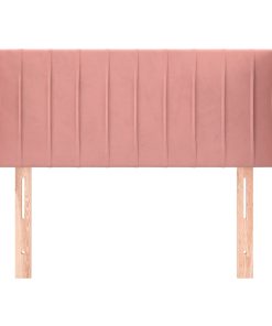 Testiera Ad Orecchio Rosa 103x23x78/88 Cm In Velluto