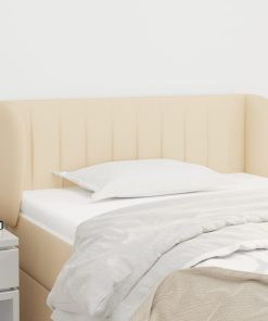 Testiera Ad Orecchio Crema 103x23x78/88 Cm In Tessuto